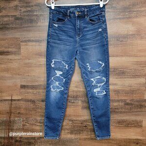 American Eagle Jeans 6 S Jegging Curvy Hi Rise Next Level Stretch Medium Dark